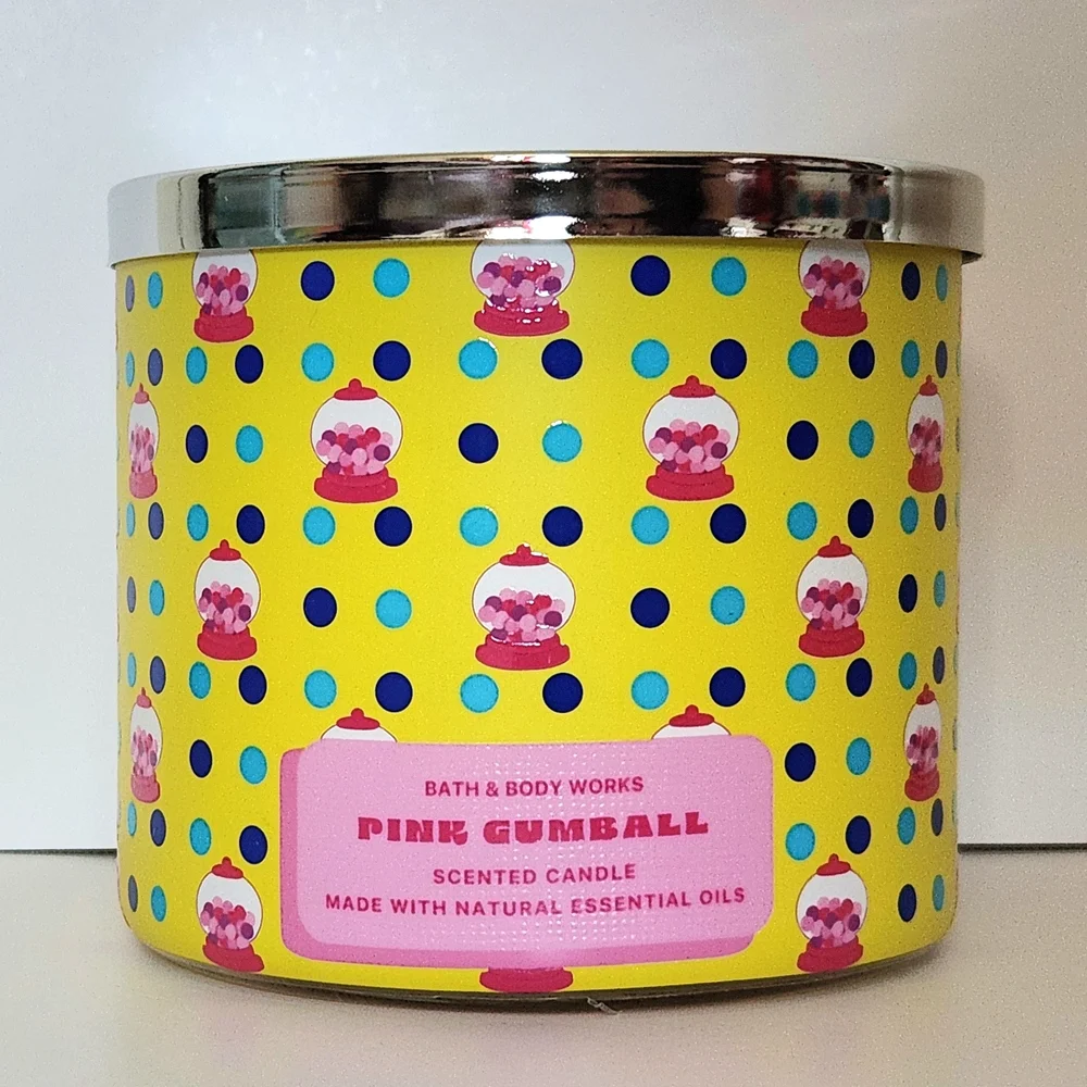 Bath & Body Works Pink Gumball 3-Wick Candle